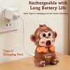 3 Speed Adjustable Monkey Hanging Cup Fan Quiet Operation Clip On Design Portable Desktop Fan Can Hang Cup Cartoon Style