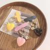 Delicate Love Heart Pendant Keychain Colorful Keyring Charm Accessory Bag Purse Backpack Ornament for Women Girls