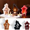 Halloween Ghost House Mold Multifunctional Spooky Plaster Decor Mold Candlestick Craft Mold Flexible For Desktop Decorations