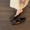 Design Sense Niche Flat-soled Single Shoes Square Head Loafers Spring and Summer New French Retro Soft-soled Women's Shoes Mary Jane Shoes