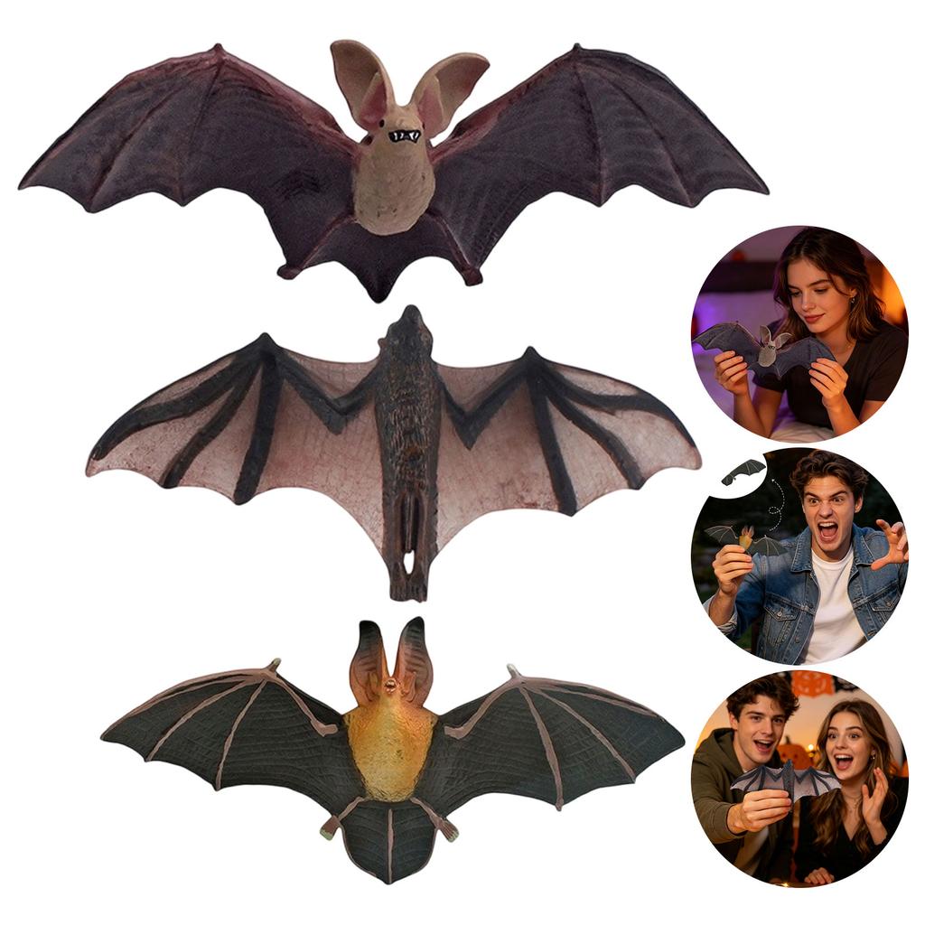 Halloween Figurines for Scary Decor, Realistic Plastic Model for Party Favors and Props
