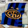 Coperta con Stemma FC Internazionale in Flanella Morbida per Divano Letto Regali per Uomini Donne Coperta da Picnic Regali di Natale