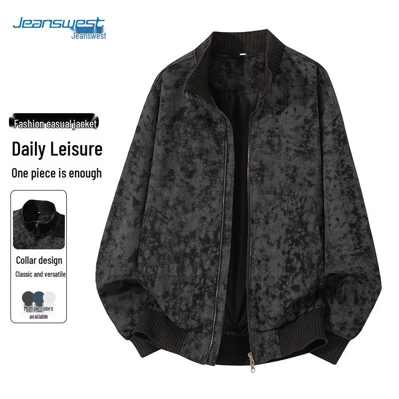 

JEANSWEST Men s Tie-Dye Bomber Jacket L