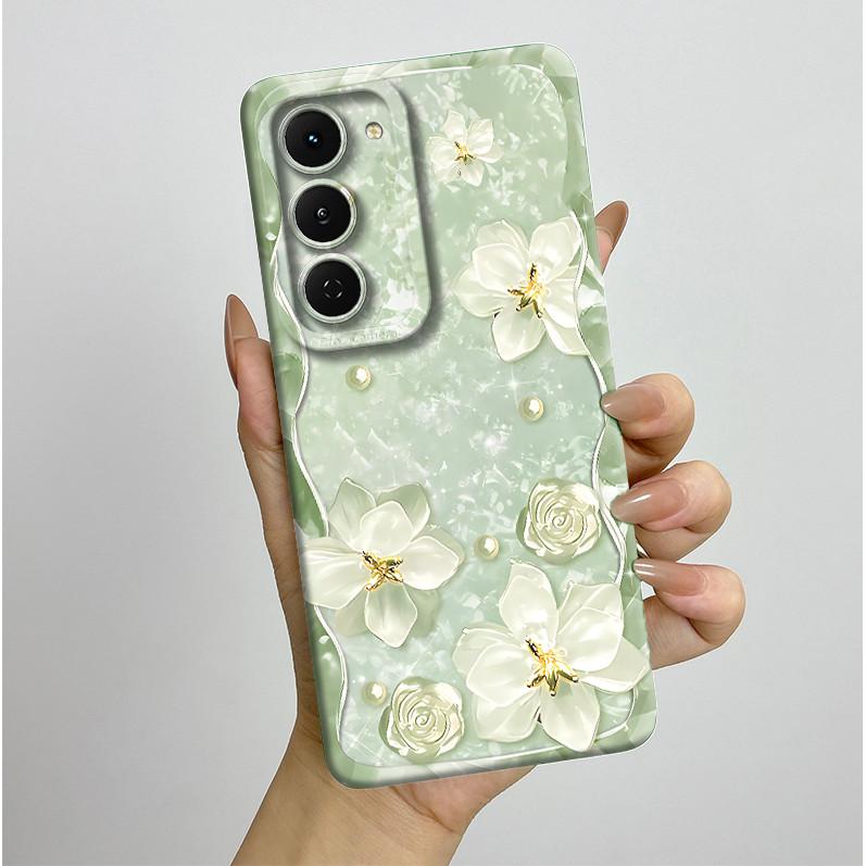 Casing For Tecno Spark 40 Pro 40Pro+ Plus 4G Aesthetic Flowers Phone Case Slim Liquid Silicone Anti Drop Protection Soft Cover