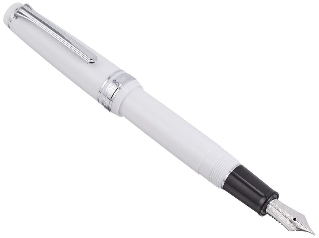 Sailor Professional Gear Slim Fountain Medium Fine Pen, Silver, White, Point, 11-1222-310