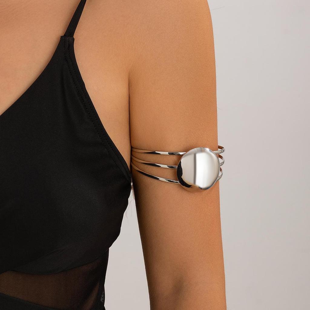 European and American Three-Layer Open Arm Bracelet for Women