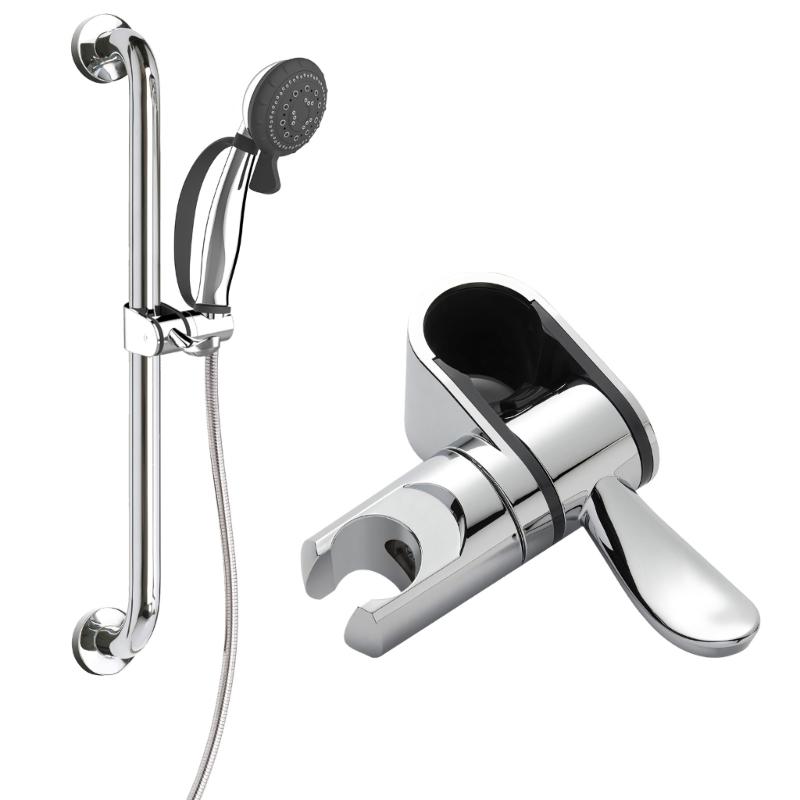 Adjustable Shower Head Holder With 360 Degree Rotating Universal Shower Grab Bar Head Holder Easy Installation