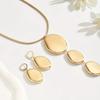 Exaggerated Pendant Necklace Earring Set Geometric Y-Shape Clavicle Chain  Jewelry Set