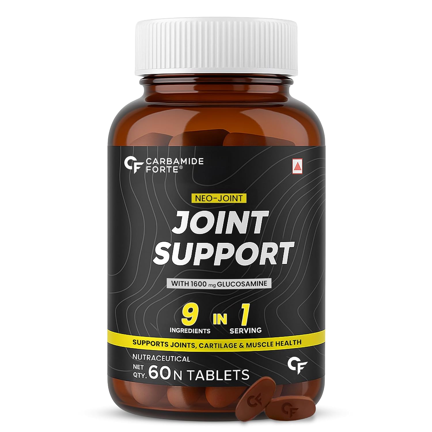 

Carbamide Forte Joint Support Supplement for Adults 1600mg Glucosamine 60 Tablets Pack of 1 with Chondroitin