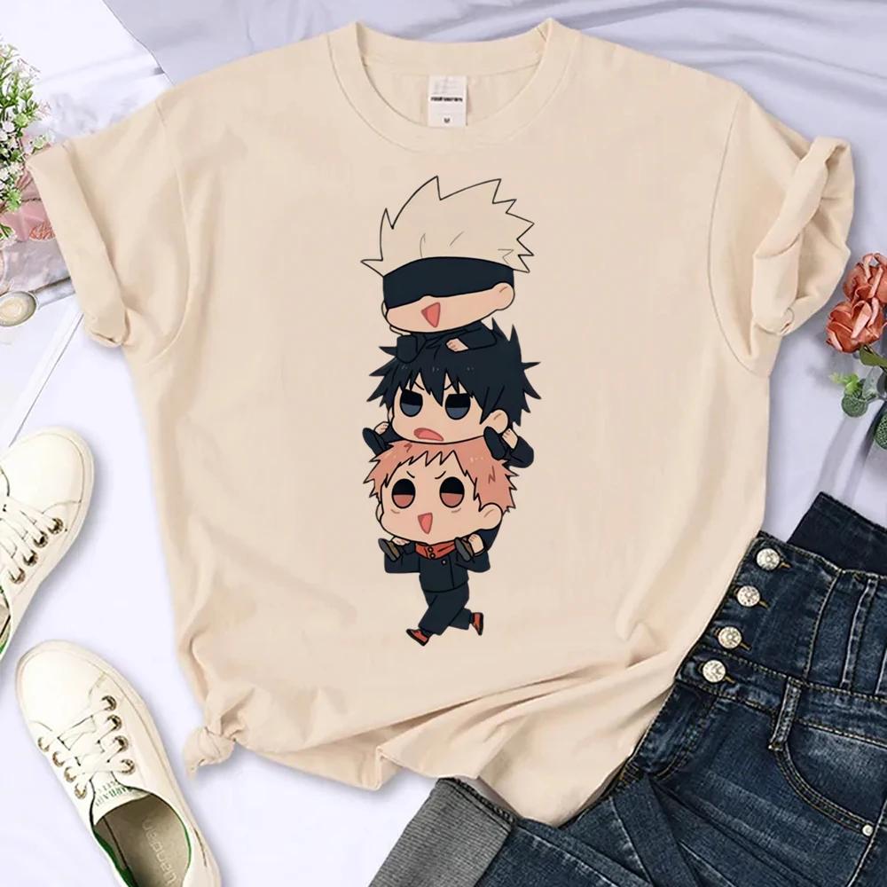 Jujutsu Kaisen T-shirts Women Y2K Streetwear T Shirt Girl Y2k Harajuku Graphic Clothing