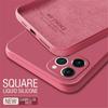 Skin Feel Liquid Silicone Case For Xiaomi Redmi Note 12 11 10 Pro 11S 10S A1 10C 10A 9T Poco X4 X3 NFC M4 M3 Pro 4G 5G Shockproof Square Soft Cover