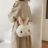 Cute Rabbit Mini Crossbody Bag With Zip Closure And Inner Pocket For Women