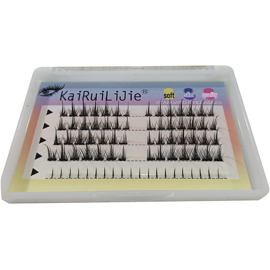 Comic Little Devil Self-Grafting False Eyelashes - Segmented Barbie Style for Women