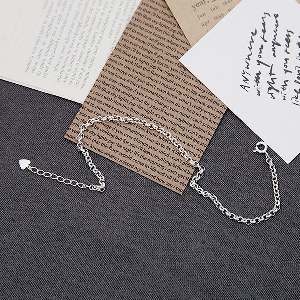 92.5 Silver Circle Chain Bracelet/Anklet (Choose 1)