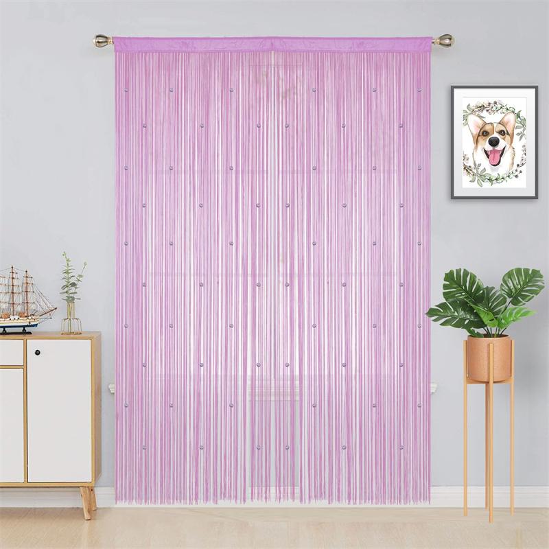 2pcs String Curtains Glitter Fringe Curtains for Window 39 X 79 Inch Door Divider Strip Tassel for Wedding Living Room Bathroom Coffee Shop