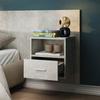 VidaXL Wall-mounted Bedside Table Concrete Grey 811015