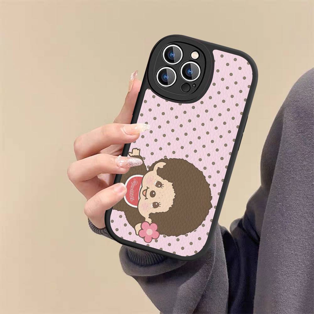 Cute M-monchhichis-s Phone Case For IPhone 16 15 14 11 12 13 Pro Max Plus Back Leather Shell
