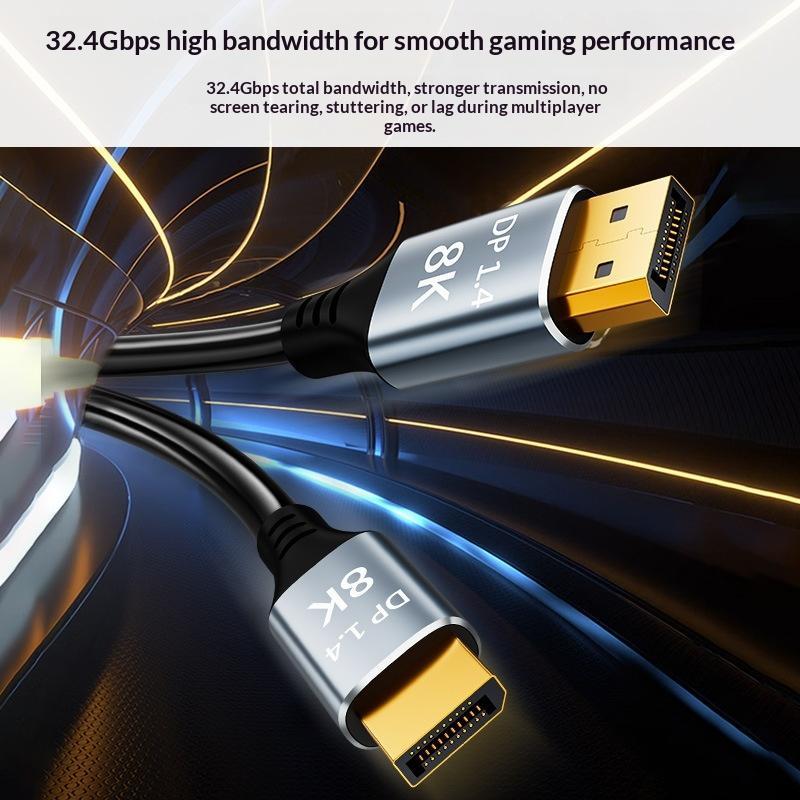 1Pcs 1/1.5/2/3/5Meters 4K 240Hz 32.4Gbps Displayport 1.4 8K 60Hz Dp Cable For Pc Monitor Games Accessories