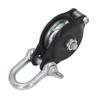 Swivel Shackle Pulley Alloy Steel 0.3T Bearing Hook Pulley for Electrical Construction Machine Installation