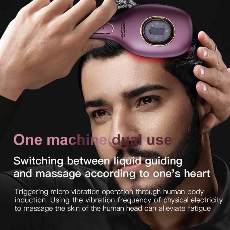 Electric Fitness Hair Instrument, Massage Hair Comb, Scalp Massage Comb, Shade Light Hair Care Comb, Scalp Liquid Guide