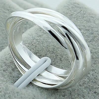 Nieuwe Mode 925 Sterling Zilveren Sieraden Ringen Ronde Cirkel Vinger Ringen Voor Vrouwen Mannen Party Gift