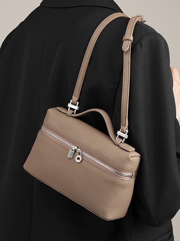 Autumn-Inspired Women's Single Shoulder Crossbody Handbag - Versatile Niche Lunch Box Style