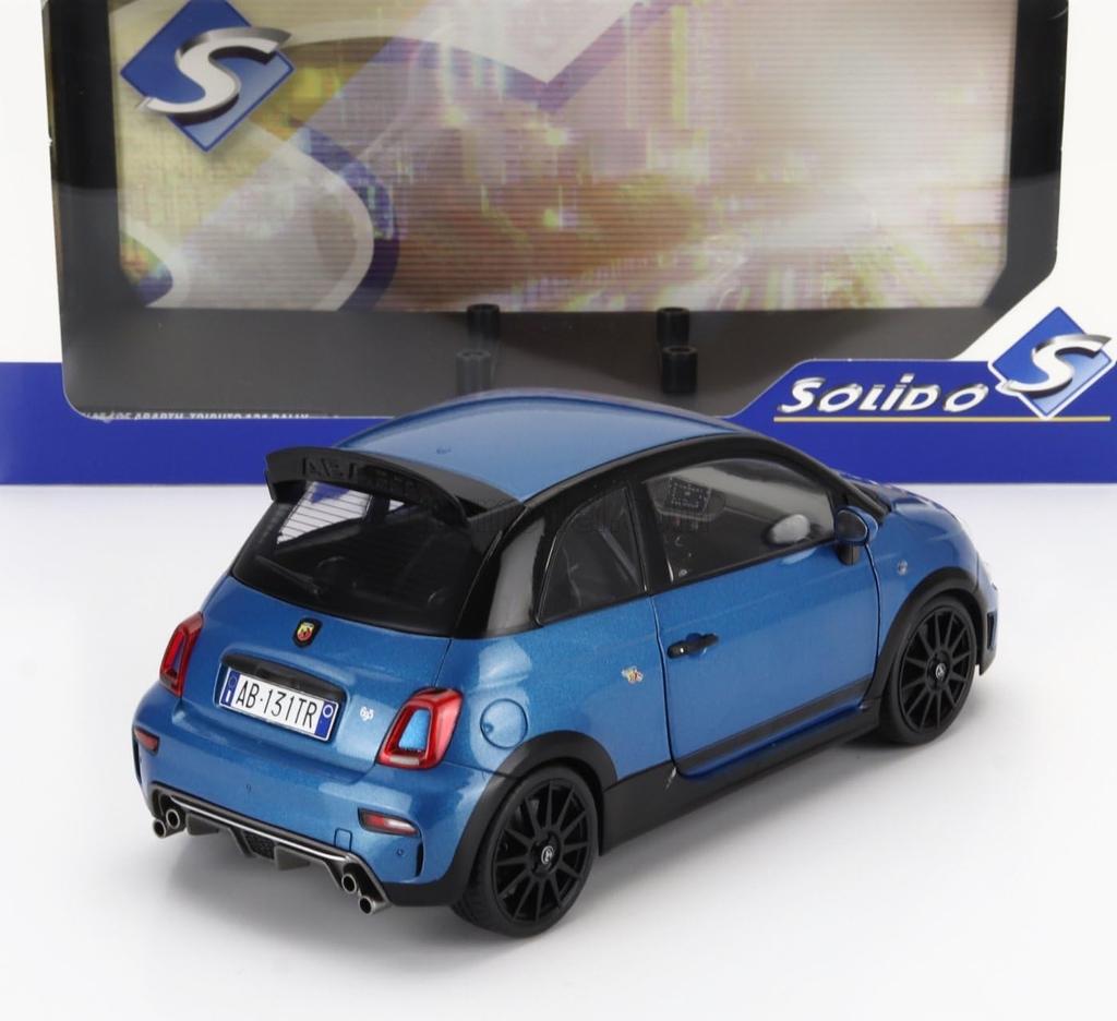 Mini Car FIAT 500 ABARTH SOLIDO FIAT NUOVA 500 ABARTH 695 FIAT 2022 BLUE BLACK 1811303 1/18 1/18 (TRIBUTE 131) [Item]
