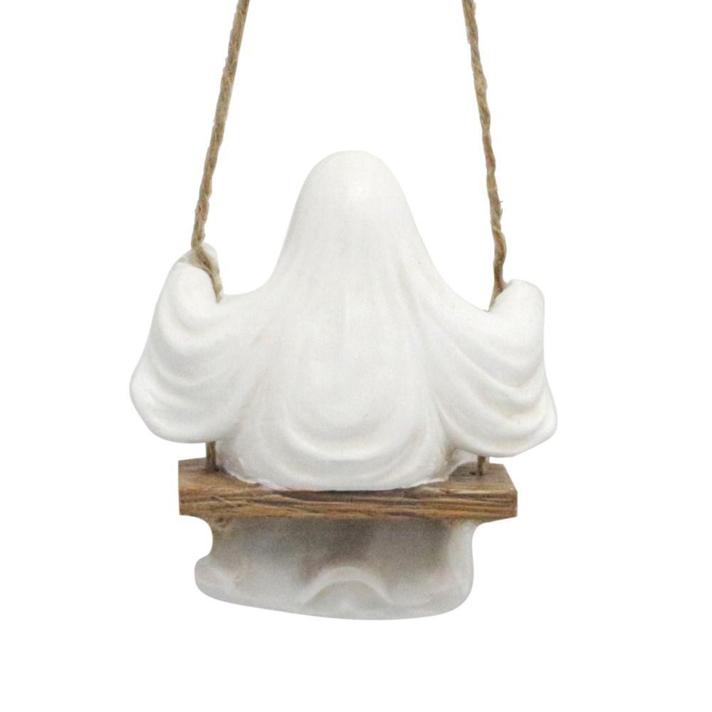 Small Figurine Car Decor Pendant Resin Ghost Ornaments Ghost Swing Pendant  Halloween Decoration