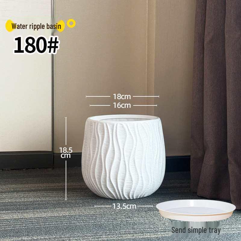 Large Caliber Resin Flower Pot for Monstera Deliciosa - Durable, Thickened Design with a Luxurious Touch