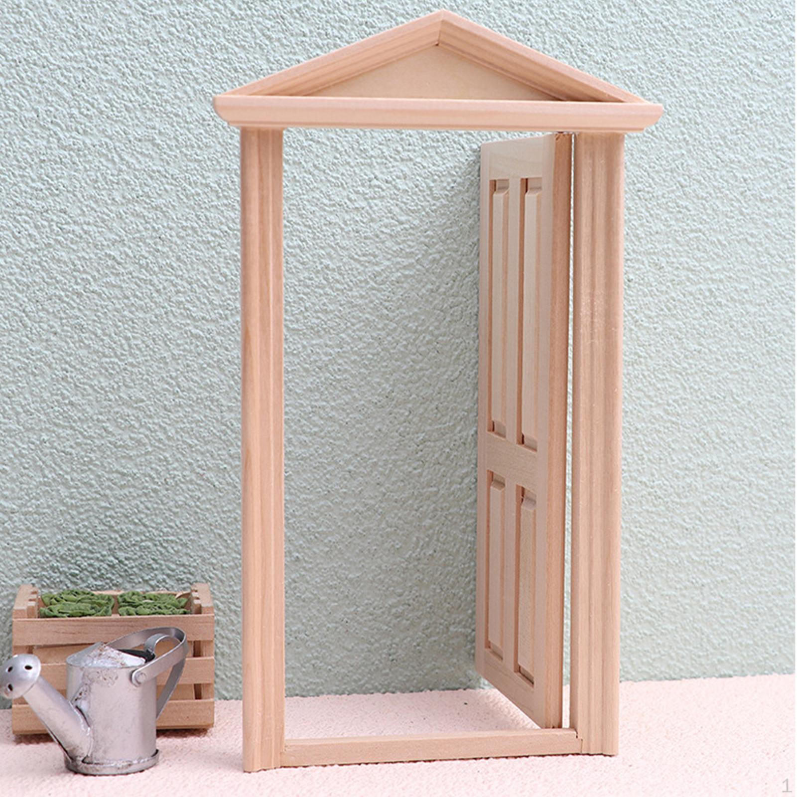 

Дверная мебель для кукольного домика, миниатюрная игрушка-сцена, деревянная дверь, для гостиной, сцена 206