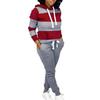 Trendy Two Pieces Set Ankle-banded Women Autumn Tracksuit Elastic Waist Pullover Women Hoodie Pants Set for Home
