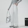 Gray sweatpants women's spring and autumn 2026 new high waist loose drape American sweatpants casual straight wide-leg pants