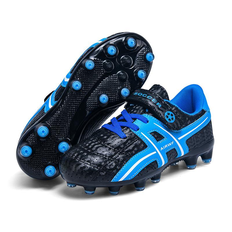 Velcro Children's Football Shoes Spiked Broken Nails Boys' Shoes Girls' Shoes Elementary School Students Game Training Sports Shoes