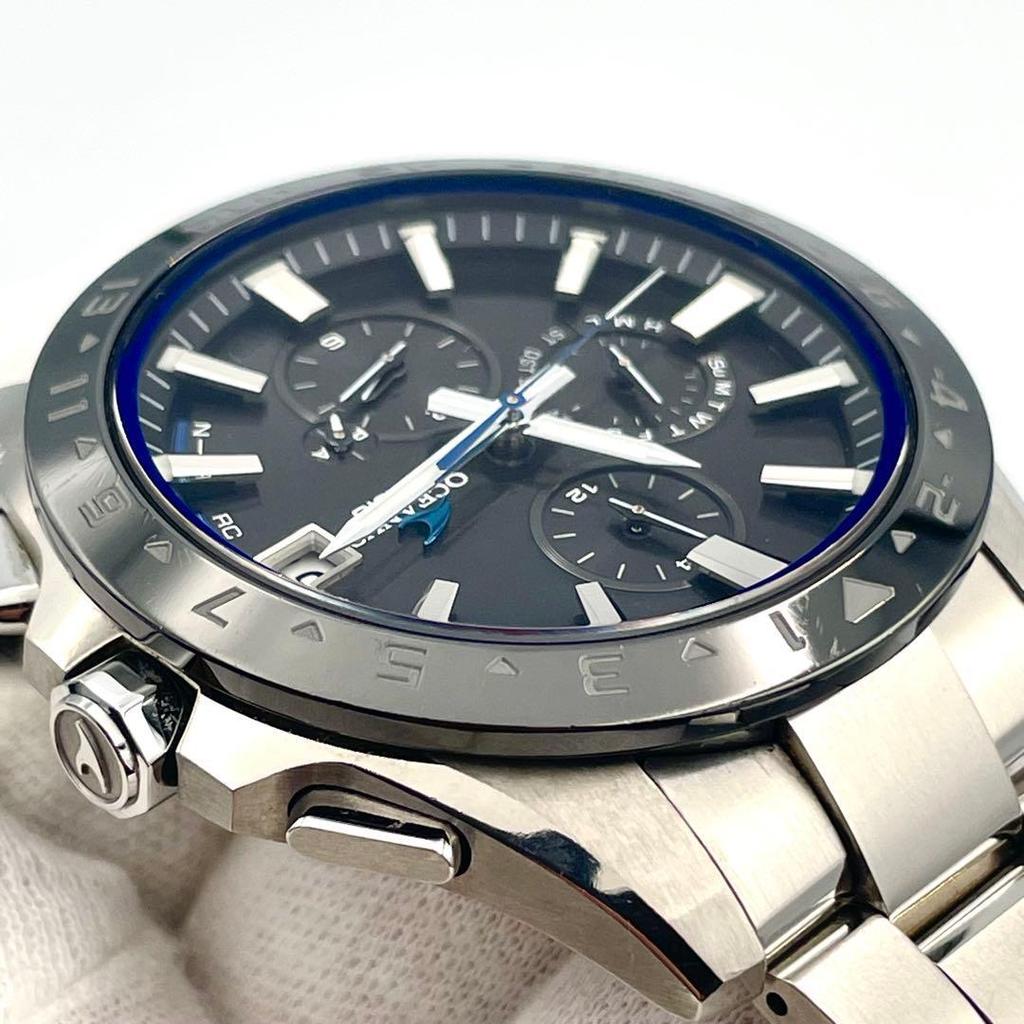 Used Beautiful condition OCEANUS Manta Radio Solar Titanium OCW-T3000A