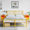 VidaXL Bedside Tables 2 Pcs Mustard Yellow 36x39x60.5 Cm Steel, Cabinet, Side Cabinet, Bedroom Furniture, 846561