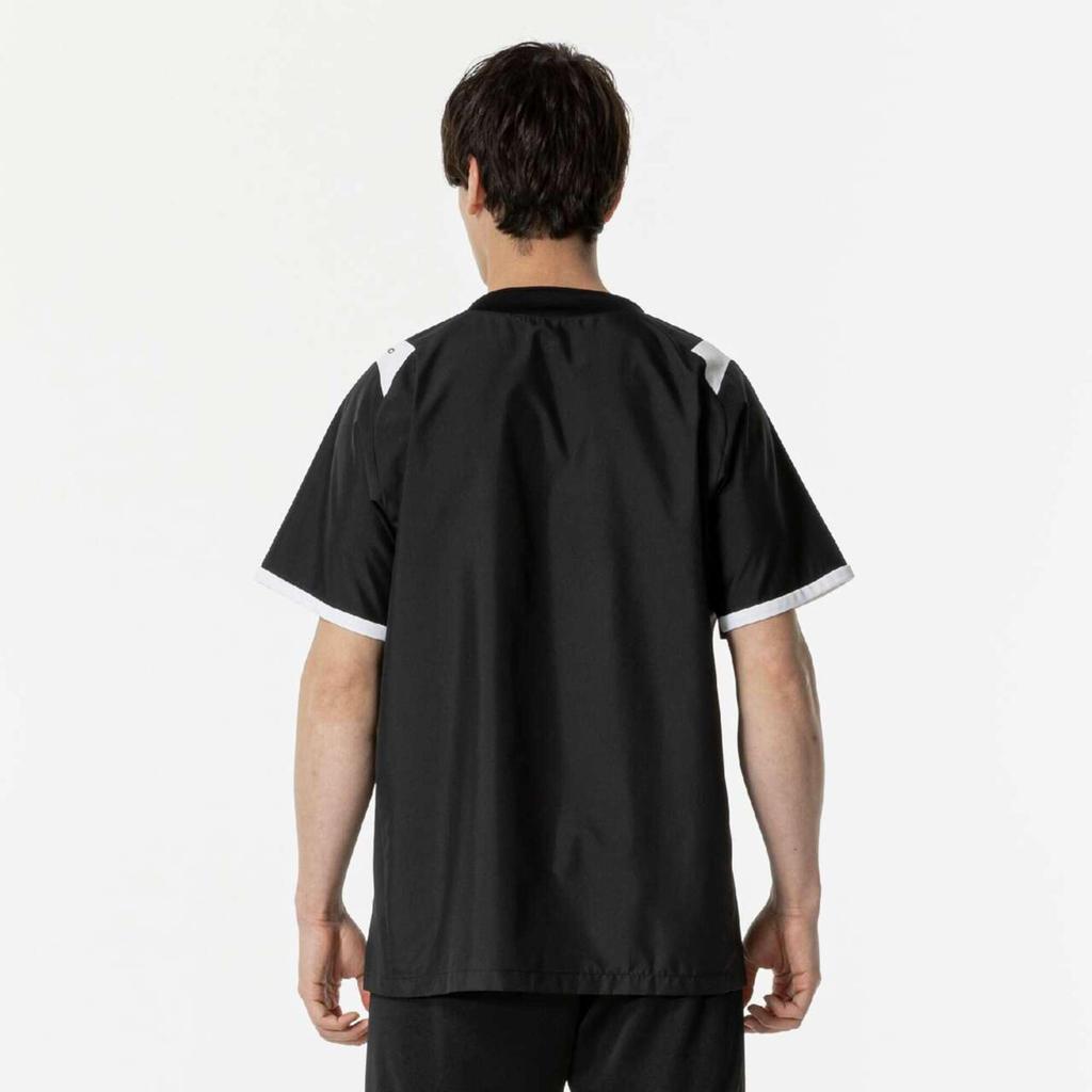 Volleyball wear BASIC Short-sleeved training top V2MEB530 Unisex Black x White M