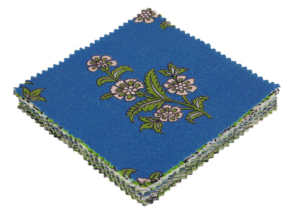 Soimoi Florals Print  Precut 5-inch Cotton  Fabric  Quilting  Squares  Charm Pack DIY Patchwork Sewing