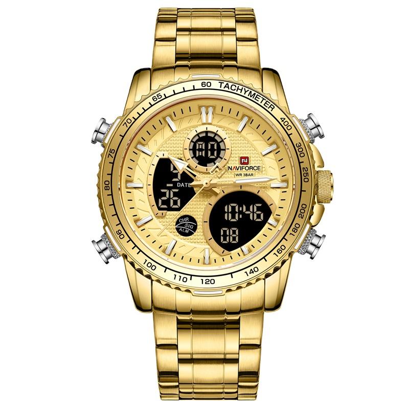 NAVIFORCE 9182 Waterproof Watch Reloj Hombre Watches Men Wrist Digital Double Display Chronograph Luxury Business Wristwatch