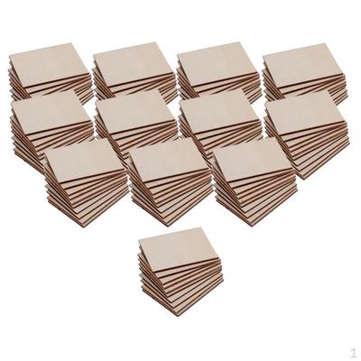 Set de 120 Placas de Madera en Blanco con Forma de Rectángulo para Manualidades, Señal, Materiales DIY