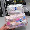Large Capacity Planet Glitter Cosmetic Bag Cute Starry Makeup Pouch For Girls Student Pencil Case Travel Toiletry Bag