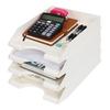 RAIN QUEEN Document Tray A4 Letter Case Letter Tray Document Organizer Tray White Document Storage