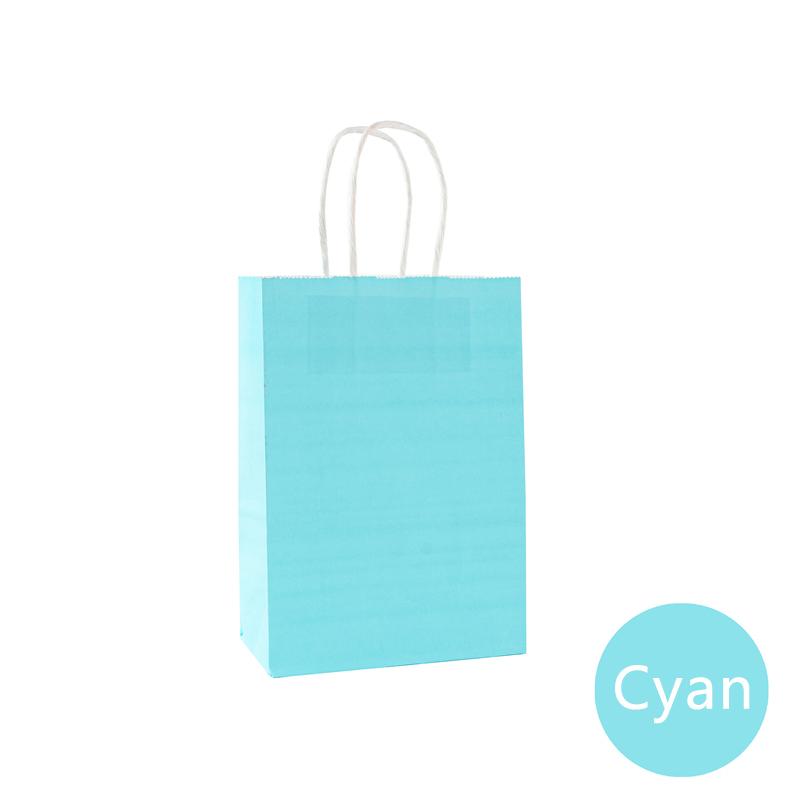 StoBag, Colorful Kraft Paper Gift Bag, Solid Color, for packing Goodies takeaway, birthday, wedding, Eco-Friendly, 12/30pcs