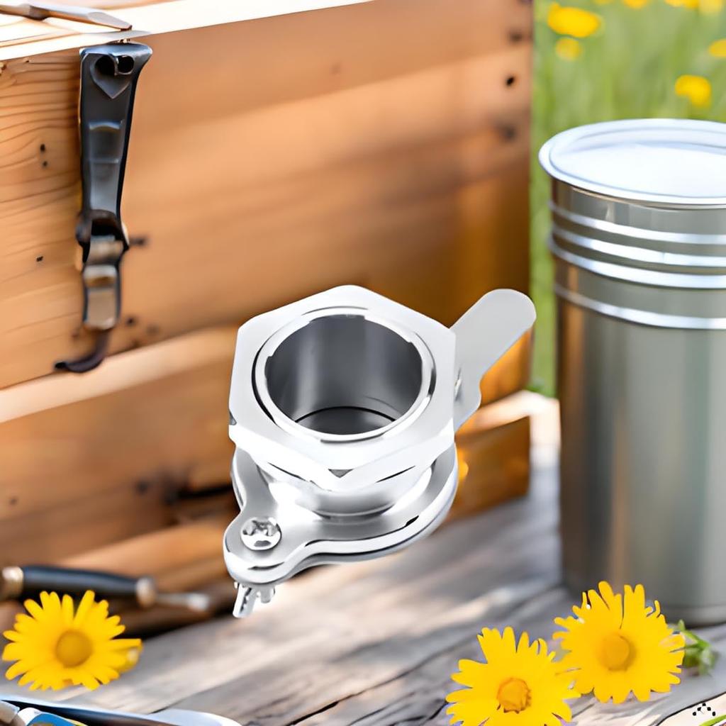 Honey Gate Valve -Honey Tap, Stainless Steel Honey Gate Valve, Gate Honey Bucket Accessories, Controlled Dispensing Extractor with Secure Closure for