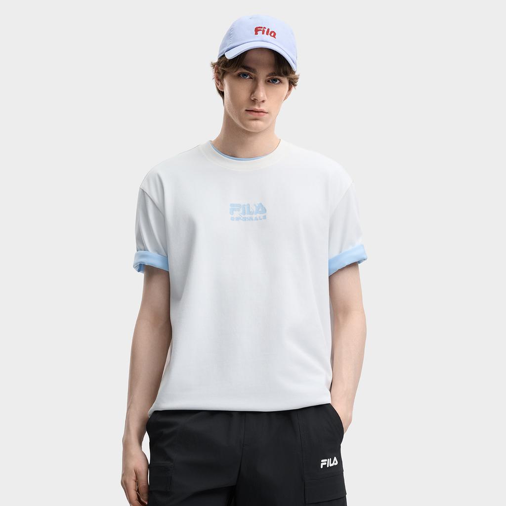 Fila Original Fashion Simple Trend Classic Retro Sports Casual Versatile Comfortable Breathable Loose Round Neck Short Sleeve T-Shirt F11M629102FWT