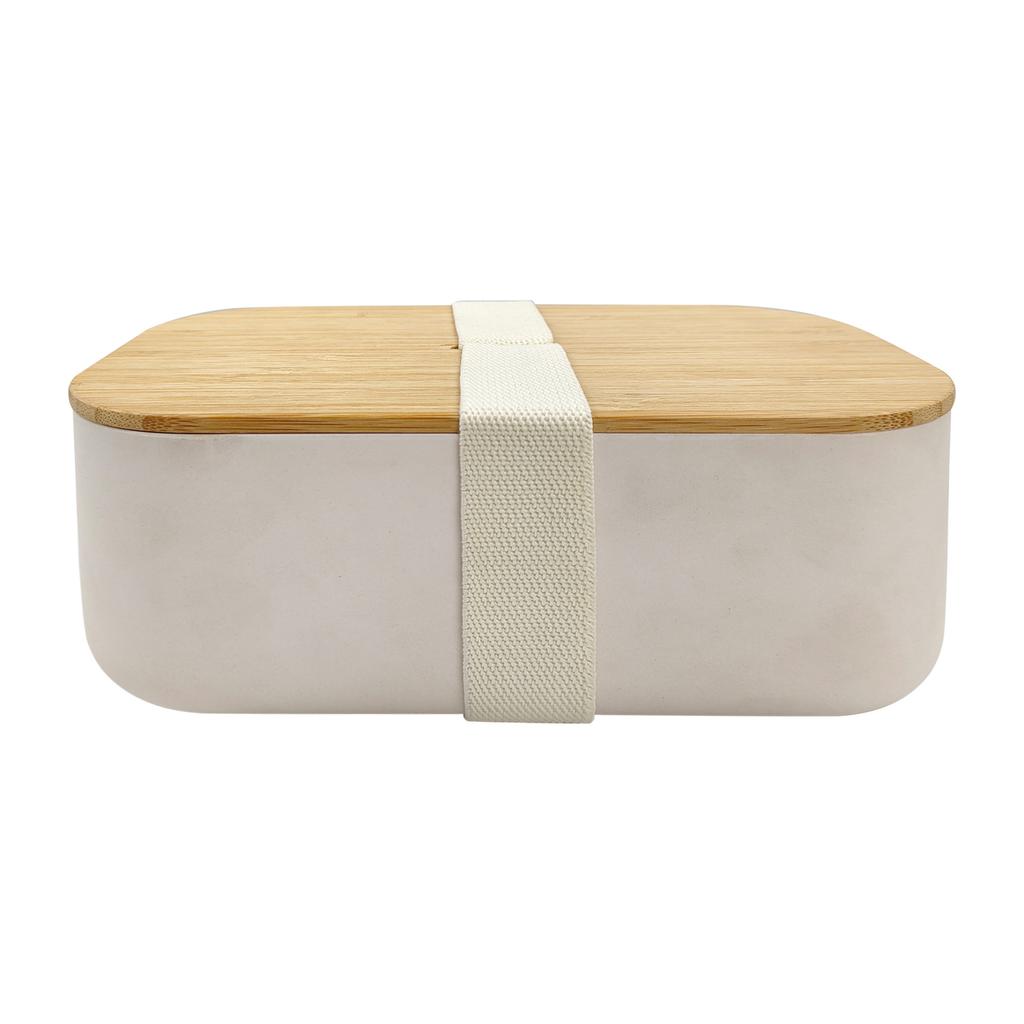 Umweltfreundliche ovale Lunchbox aus Bambusfaser mit Bambusdeckel, biologisch abbaubare Bento-Box für Büroangestellte, wiederverwendbarer Lebensmittelbehälter