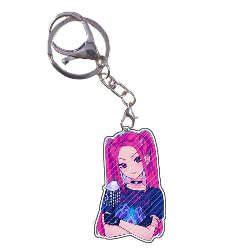 Acrylic Keychain KPop Demon Hunters Rumi Mira Zoey Jinu Baby Saja Celine Bobby Cartoon Anime Characters Gift Pendant Decoration