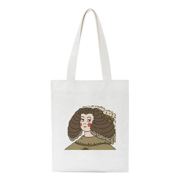 Nette Cartoon handgemalte Avatar Schulter Taschen Neue Koreanische Frauen Tasche Harajuku Casual Große Umhängetasche Mode Handtasche Geldbörse