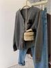 Korean Loose Fit 100% Wool Cardigan with Cute Cat Embroidery, V-Neck Women's Coat for Autumn/Winter