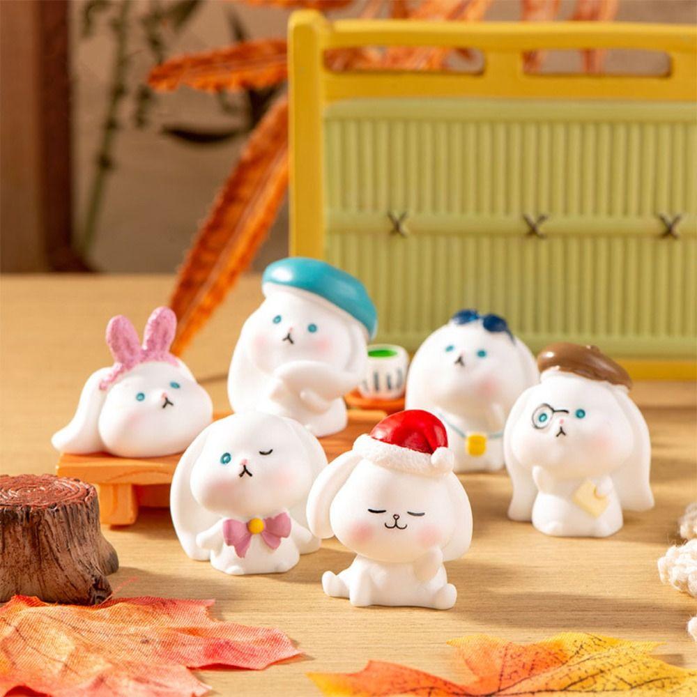 

Миниатюрная фигурка кролика, мультяшная смола, заяц, подарок, статуя морковного кролика