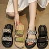 Slippers Women's Summer Wear 2025 New High-end Fashion with Skirt Platform Beach Sandals Super Fire Sandals